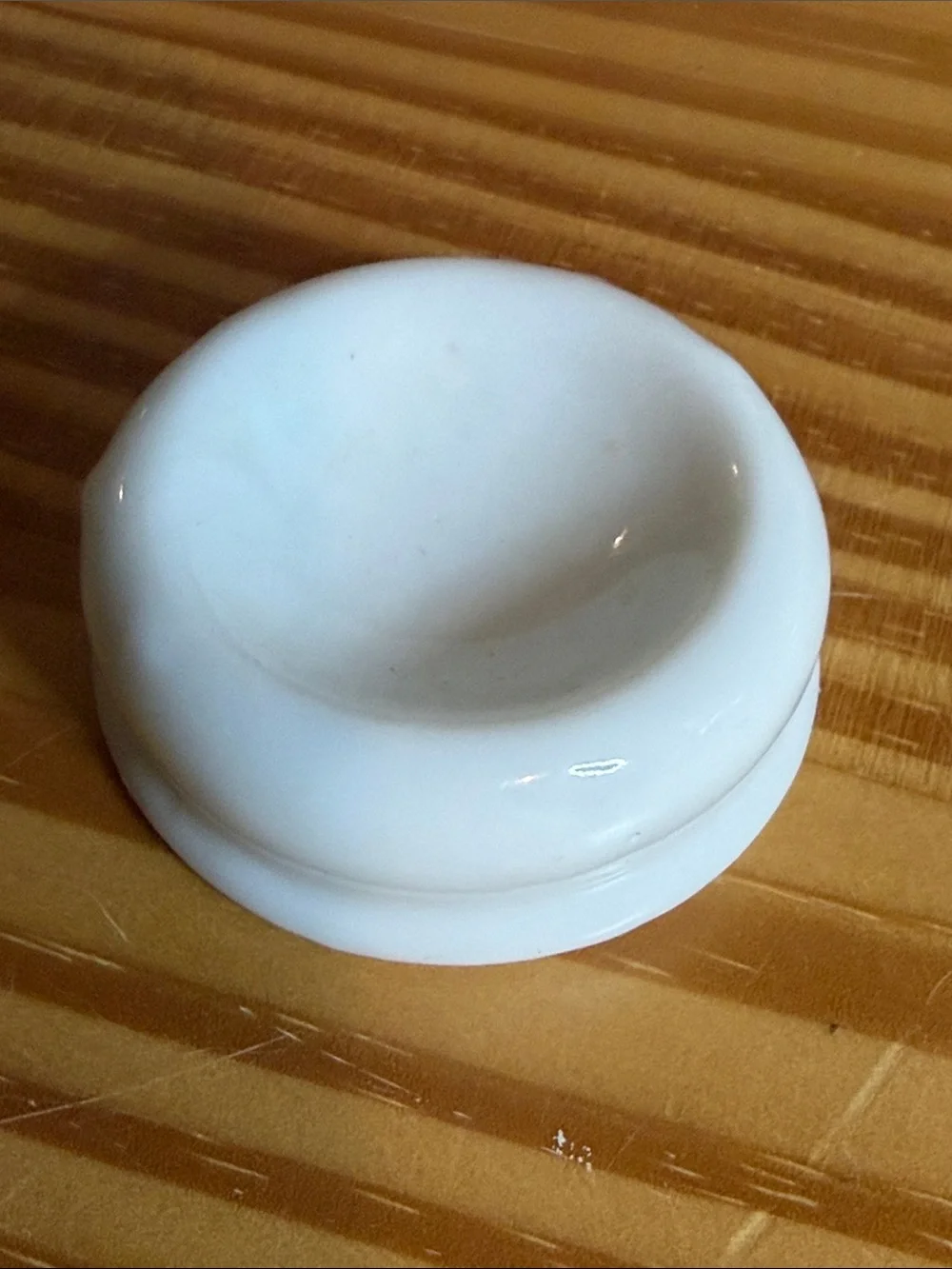 Ebeling & Reuss Hand-Painted Milk Glass Salt Cellars / Dips - Set of 2